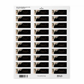 Schwarzes formales Royal Floral-Rücksendezeichen (Vorne)