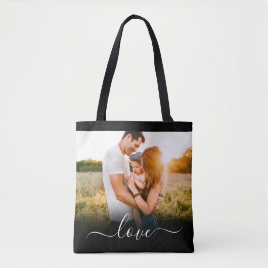 Schwarzes Foto, beidseitig, Liebe Tasche (Vorderseite)
