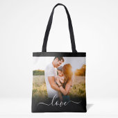 Schwarzes Foto, beidseitig, Liebe Tasche
