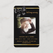 Schwarzes Foto Bugbeerkarte Visitenkarte (Vorderseite)