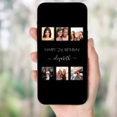 Schwarzes Foto Collage BESTE FREUNDIN Freunde Gebu Poster