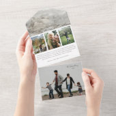 Schwarzes Foto dreimal in einer Karte (Abreißen)