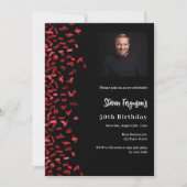 Schwarzes Foto Einladung (Vorderseite)