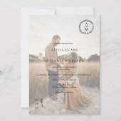 Schwarzes Foto Einladung (Vorderseite)