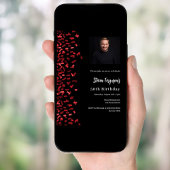 Schwarzes Foto Einladung