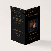 Schwarzes Foto - elegantes Beerdigungsprogramm (Vorderseite)