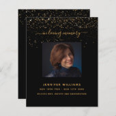 Schwarzes Foto - elegantes Beerdigungsprogramm (Vorne/Hinten)