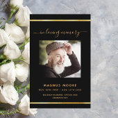 Schwarzes Foto - elegantes Beerdigungsprogramm