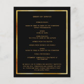 Schwarzes Foto - elegantes Beerdigungsprogramm (Rückseite)