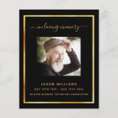 Schwarzes Foto - elegantes Beerdigungsprogramm (Vorderseite)