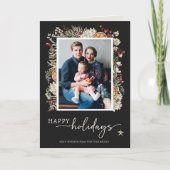 Schwarzes Foto Faltkarten für den Urlaub Karte (Vorderseite)