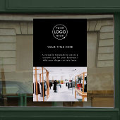 Schwarzes Foto für Berufliche Werbeaktionen mit Fi Fensteraufkleber