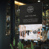 Schwarzes Foto für Berufliche Werbeaktionen mit Fi Fensteraufkleber