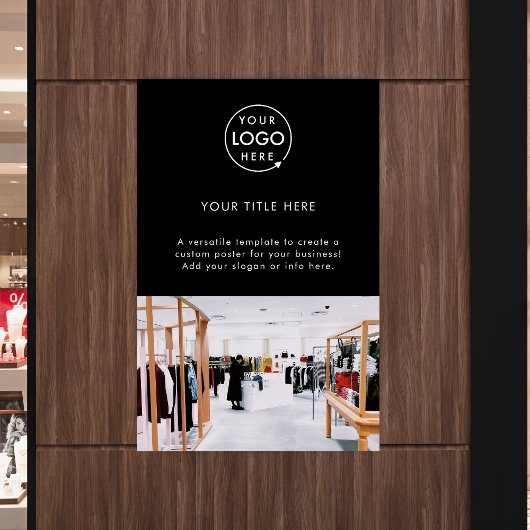 Schwarzes Foto für Berufliche Werbeaktionen mit Fi Poster