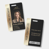 Schwarzes Foto für das moderne Firmenlogo für Mita Ausweis (Vorder- & Rückseite)