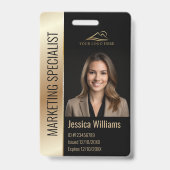 Schwarzes Foto für das moderne Firmenlogo für Mita Ausweis (Vorderseite)