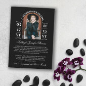 Schwarzes Foto für immer im Herzen Ankündigung