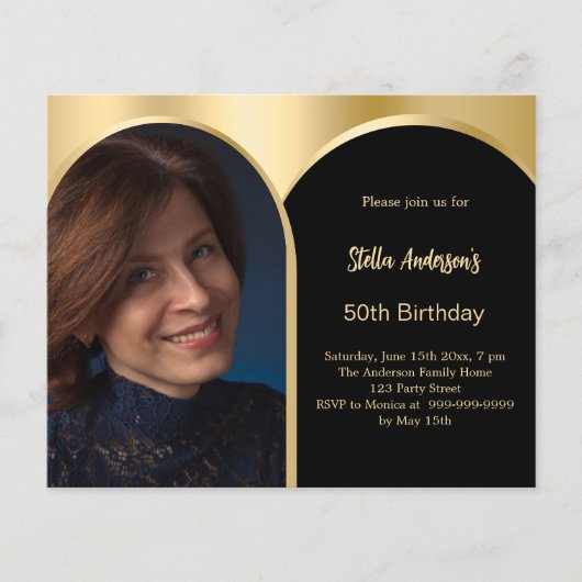 Schwarzes Foto - Geburtstagsfeier (Vorderseite)