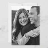 Schwarzes Foto Geometrisches Marmorgemälde Einladung (Rückseite)