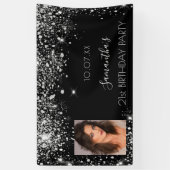 Schwarzes Foto Glitzer Banner (Vertikal)