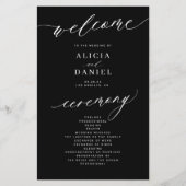 Schwarzes Foto Hochzeitsprogramm (Vorne)