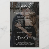 Schwarzes Foto Hochzeitsprogramm (Hinten)