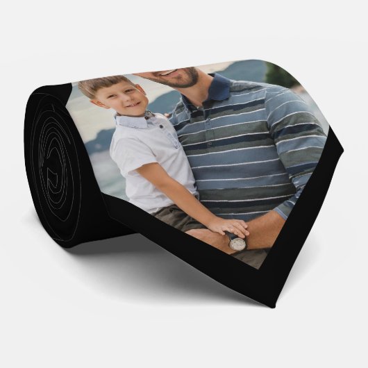 Schwarzes Foto Krawatte (Gerollt)