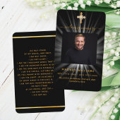 Schwarzes Foto-Kreuz-Beerdigungskarte Visitenkarte