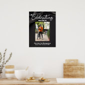 Schwarzes Foto Lebensfeier Beerdigung Willkommen Poster (Küche)
