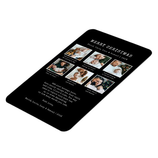 Schwarzes Foto Magnet (Linke Seite)