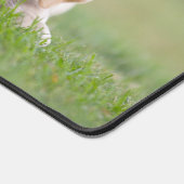 Schwarzes Foto mit drei Buchstaben Monogram Schreibtischunterlage (Ecke)