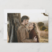 Schwarzes Foto mit einfachem Skript Save The Date (Rückseite)