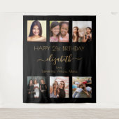 Schwarzes Foto Sammlerfreunde Geburtstagsparty Wandteppich (Vorderseite)