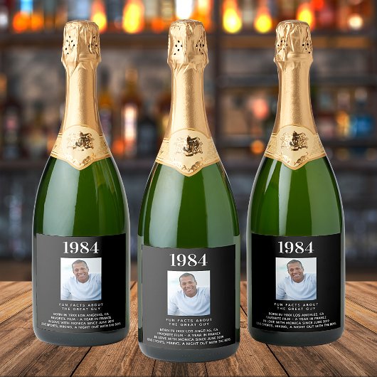 Schwarzes Foto Spaß Fakten Bio Jahresgeburt Geburt Schaumweinetikett