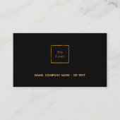 Schwarzes Foto Visitenkarte (Vorderseite)