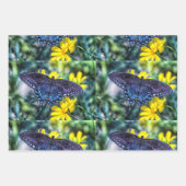 Schwarzes Frack auf gelben Blumen Geschenkpapier Set (Vorderseite 3)