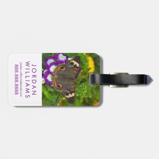 Schwarzes Frack Gepäckanhänger (Rückseite horizontal)