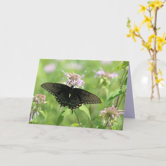 Schwarzes Frack Karte (Gelbe Blume)