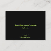 Schwarzes Frack-Raupe ATC Visitenkarte (Rückseite)