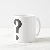 Schwarzes Fragezeichen Kaffeetasse (VorderseiteRechts)