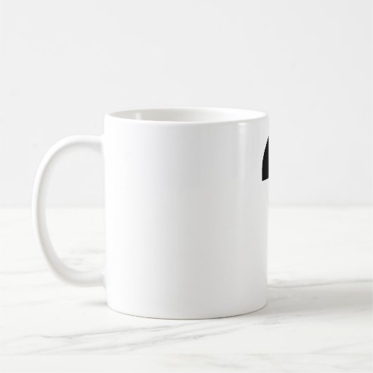 Schwarzes Fragezeichen Kaffeetasse (Links)