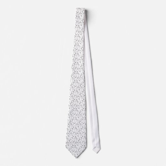 Schwarzes Fragezeichen nahtloses Muster Krawatte (Vorderseite)