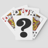 Schwarzes Fragezeichen Spielkarten (Rückseite)
