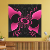 Schwarzes Fraktal Leinwanddruck (Insitu (Wohnzimmer))