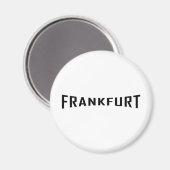 Schwarzes Frankfurt-Symbol Magnet (Vorderseite/Rückseite)