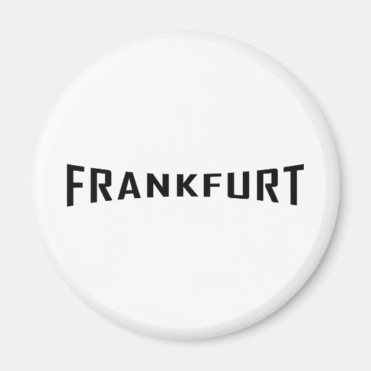 Schwarzes Frankfurt-Symbol Magnet (Vorne)