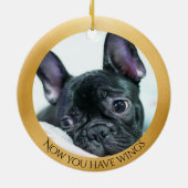 Schwarzes Französisches Bulldog-Personalisiertes G Keramik Ornament (Hinten)