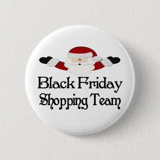 Schwarzes Freitag-Einkaufsteam Button