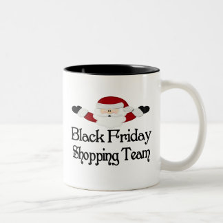 Schwarzes Freitag-Einkaufsteam Zweifarbige Tasse