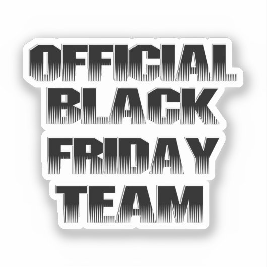 Schwarzes Freitag Team Scrapbook Aufkleber (Vorderseite)